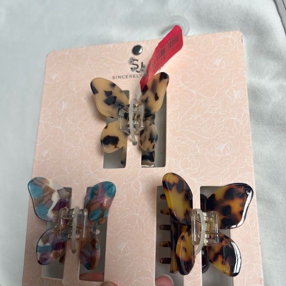 Butterfly Hair Clips Set Tortoise Multicolor Y2K Soft Girl Cute Hair Accessories - Picture 6 of 10